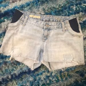 Maternity jean shorts